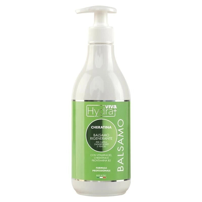 HYDRA VIVA BALSAMO RIGENERANTE CON CHERATINA VITAMINA B3 + B5 500 ML PER CAPELLI DANNEGGIATI