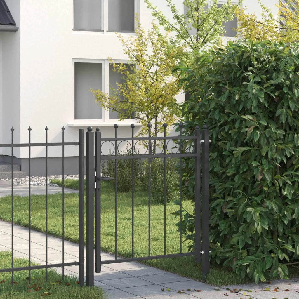 Cancello per recinzione HORST 100 x 100 cm Metallo Nero CFW5876528
