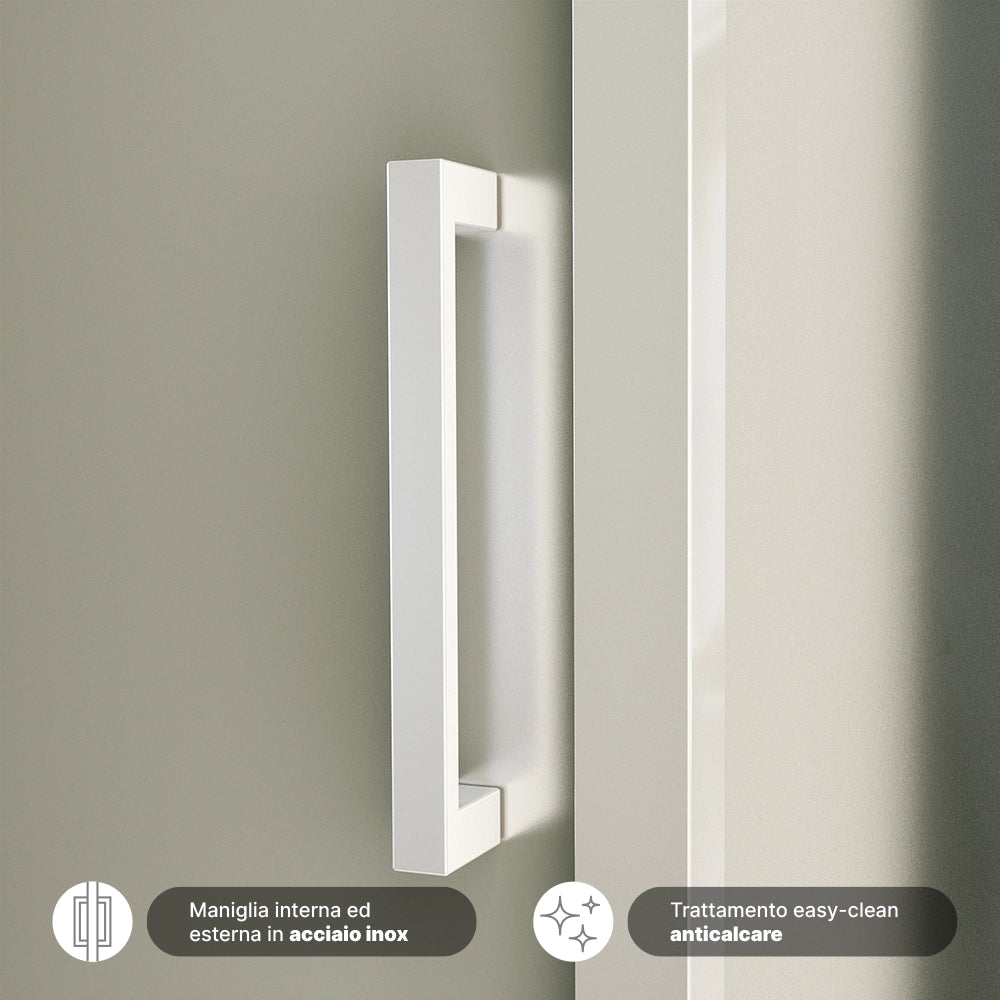 Box doccia 100x100 cm con apertura scorrevole vetro 6mm opaco h195 cm | Aruba