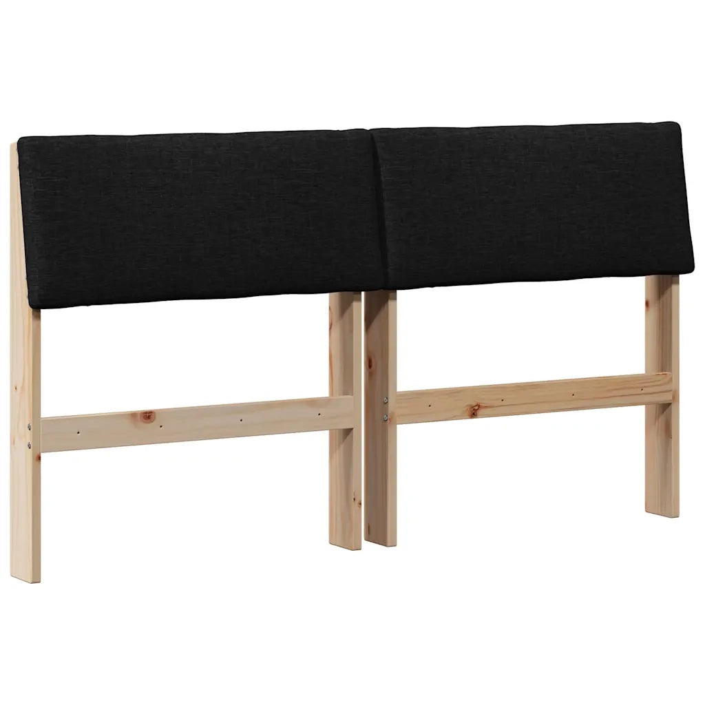 Testiera | Testata imbottita Nero 150 cm Pino massello