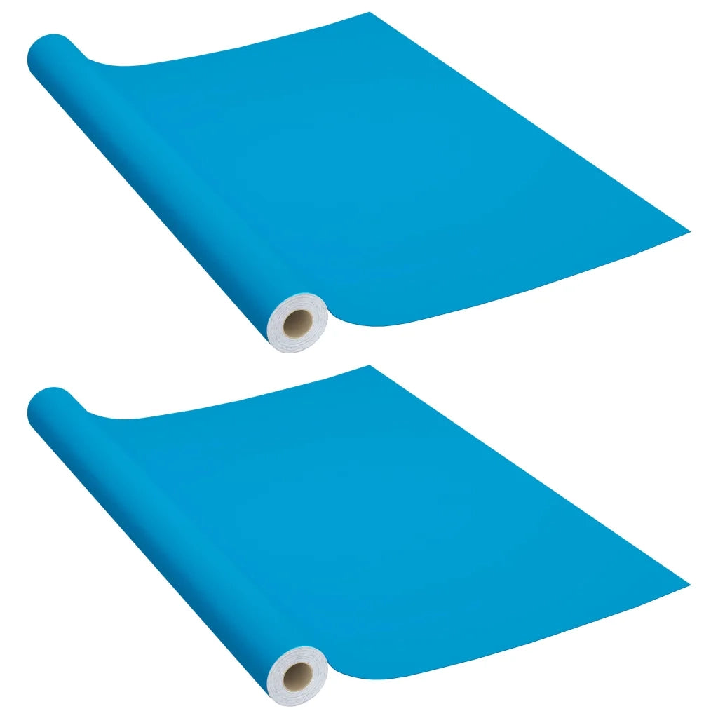 Pellicole Autoadesive per Mobili 2 pz Azzurre 500x90 cm PVC 3059655