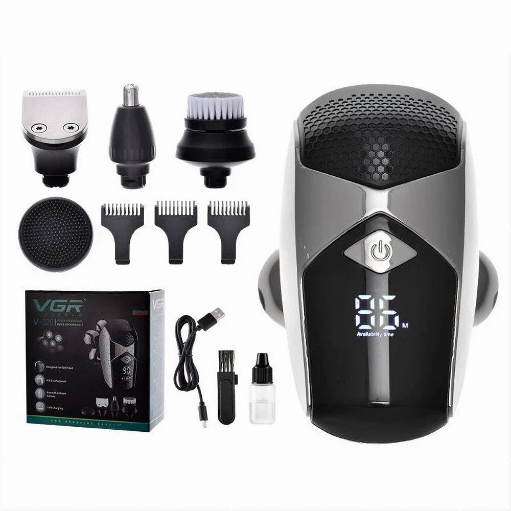 Trade Shop - Rasoio 5in1 Led Elettrico Cordless Usb Ricaricabile Ipx6 Impermeabile Vgr V-320 -