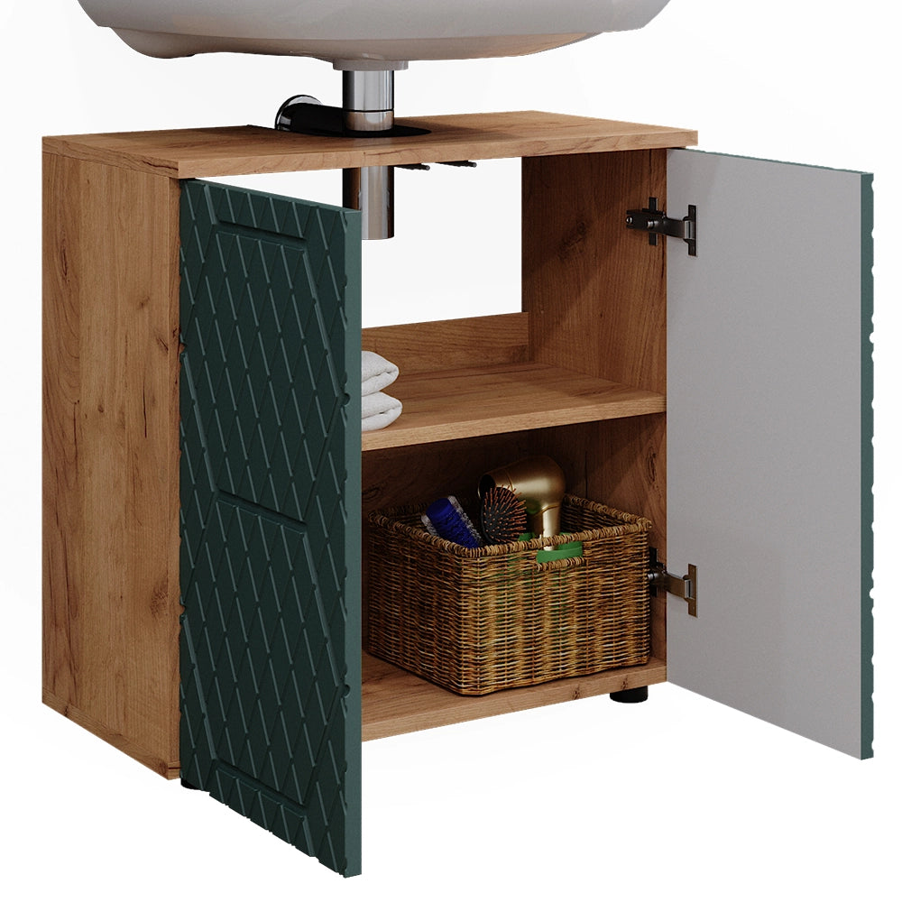 Vicco Mobiletto Quercia verde/oro 30 x 59 cm