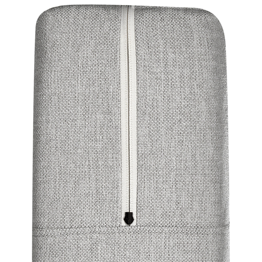 Divano letto king size UE con contenitore 160 x 200 Tappezzato grigio chiaro con materasso a molle Bonell