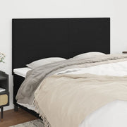 Testiera-Testata-Testiera Decorativa Nera 180x5x118/128 cm Tessuto 672393