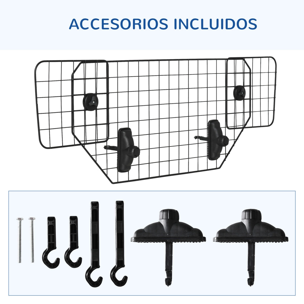 Barriera Protettiva Auto per Cani ¨C Minimal ¨C 90-120x40.5 cm Nero