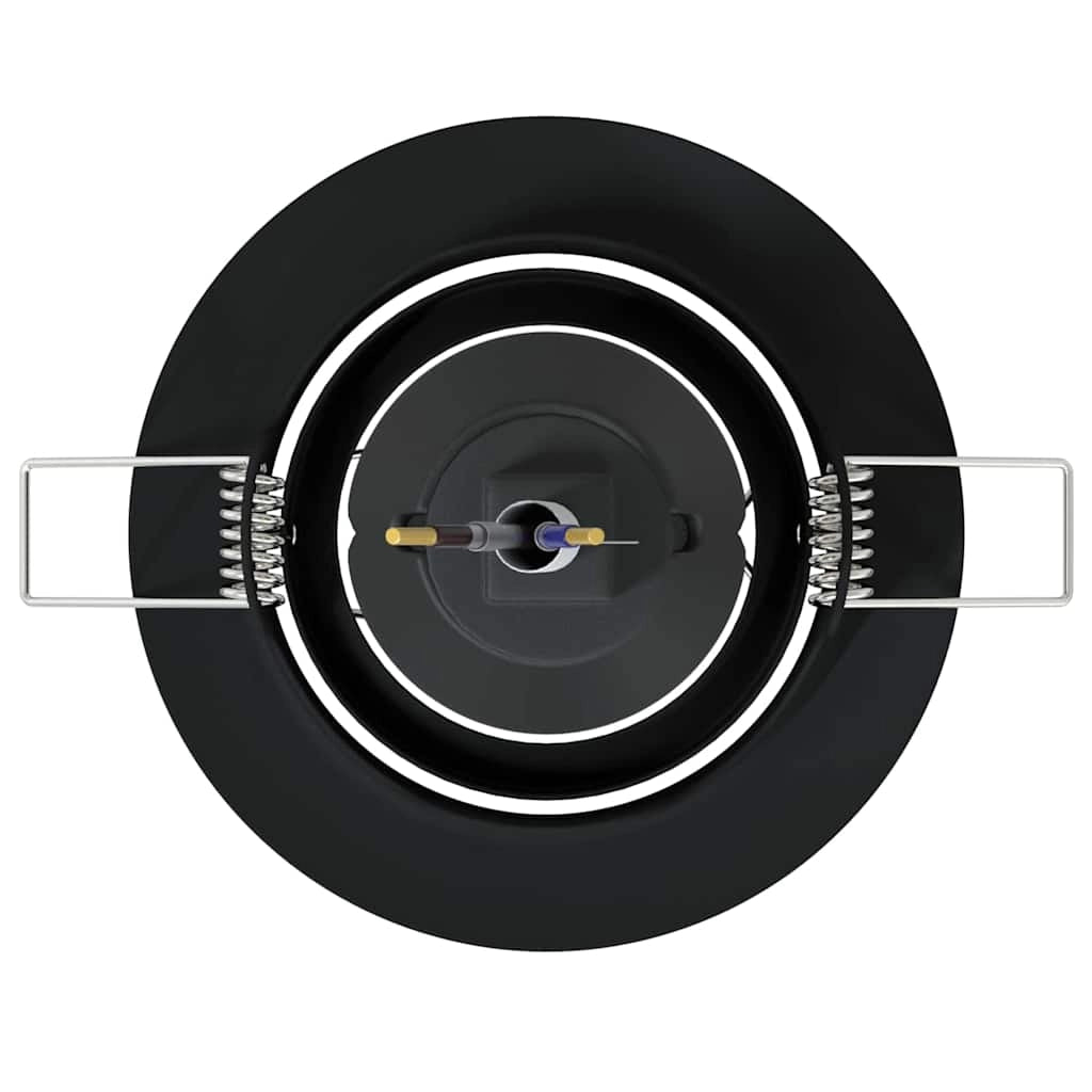 Set di 12 faretti da incasso orientabili dal design contemporaneo 9 x 9 x 2,5 cm metallo nero 02_0058269