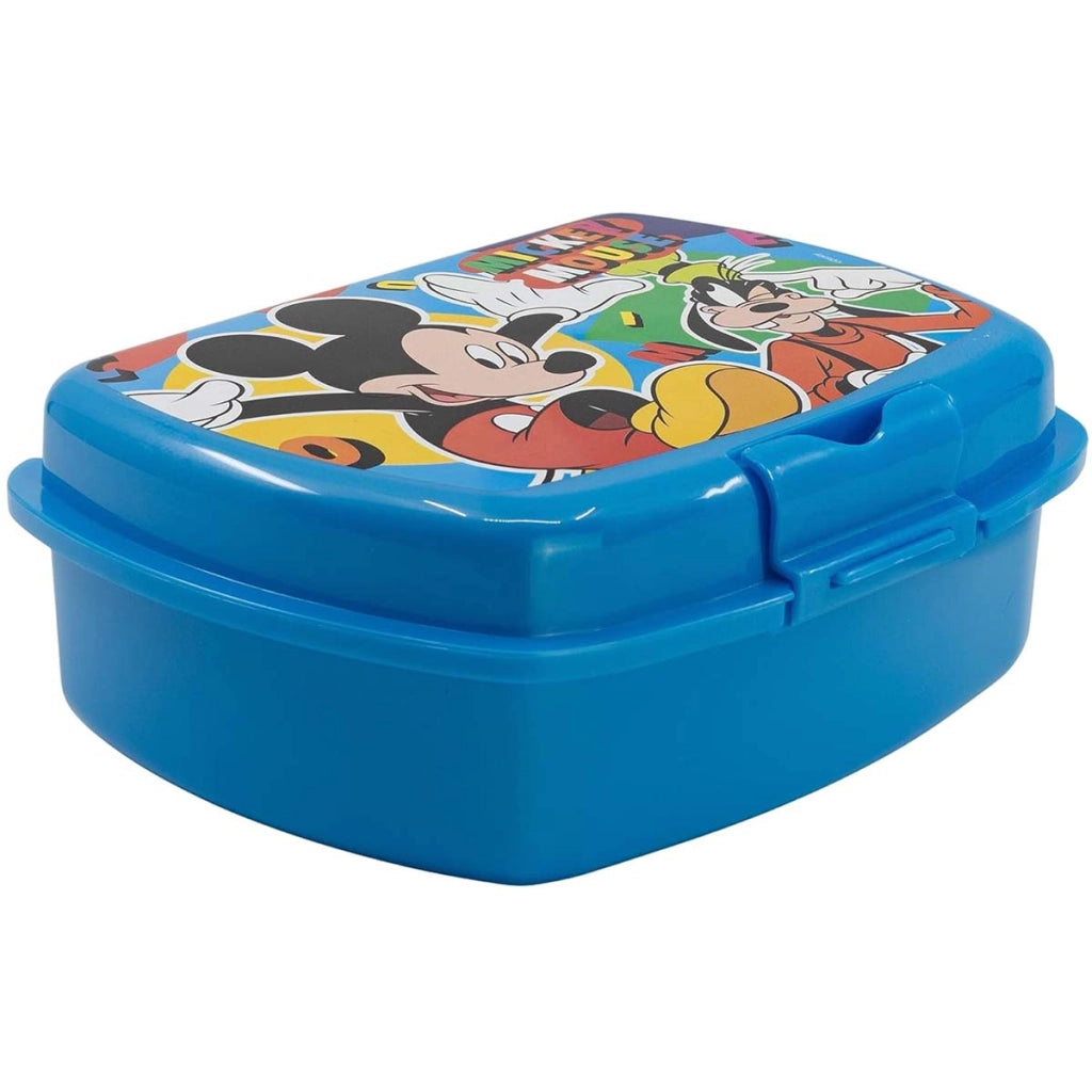 Contenitore per alimenti per bambini in plastica ultra resistente Celeste Mickey Mouse