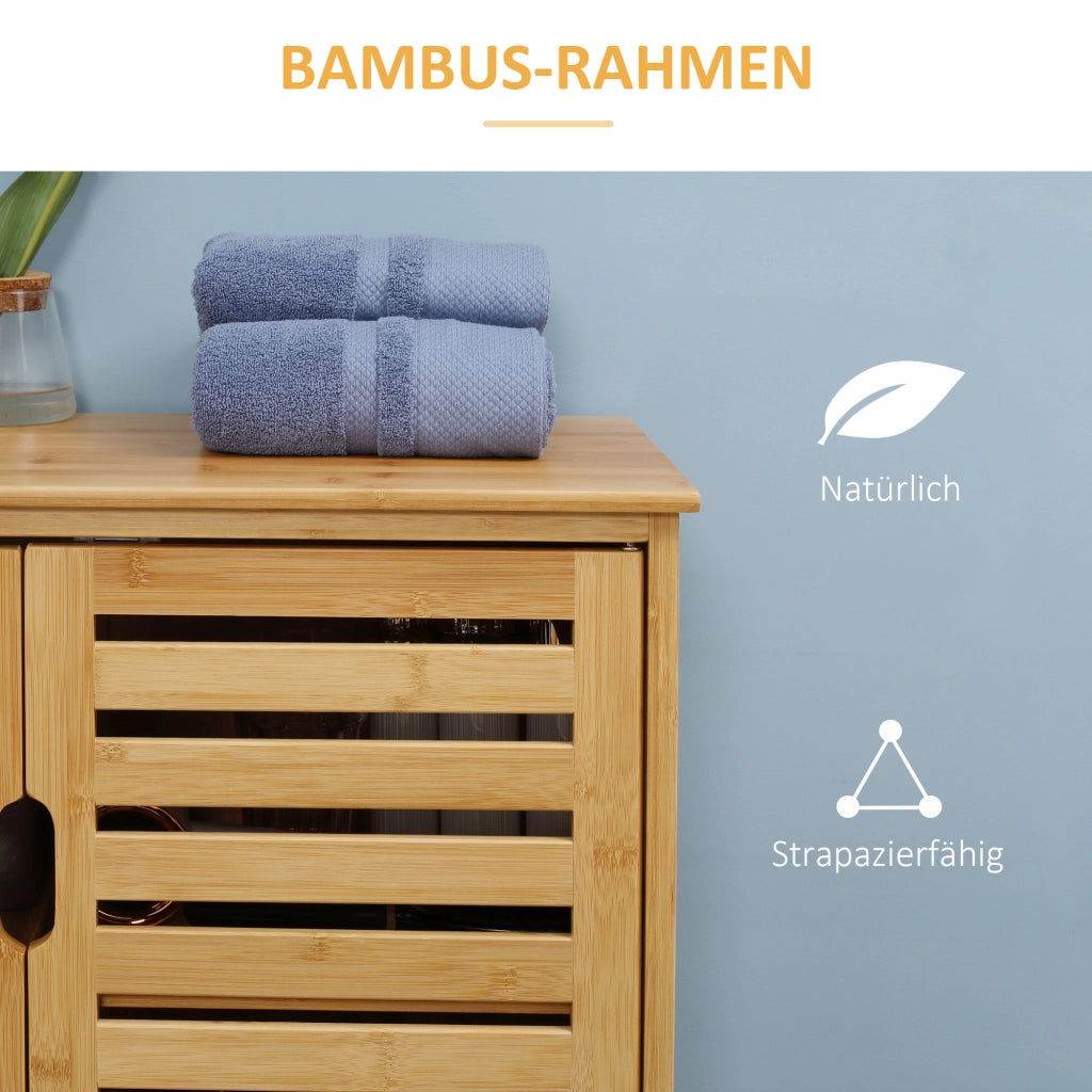 ARMADIO BAGNO 68x32x86 cm Bambù Naturale