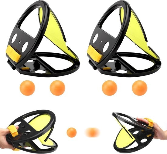 Gioco da spiaggia per bambini - Set di cattura palline - Attività di abilità - Giocattolo da spiaggia - Adatto da 3 anni in su, 2 set, 4 palline