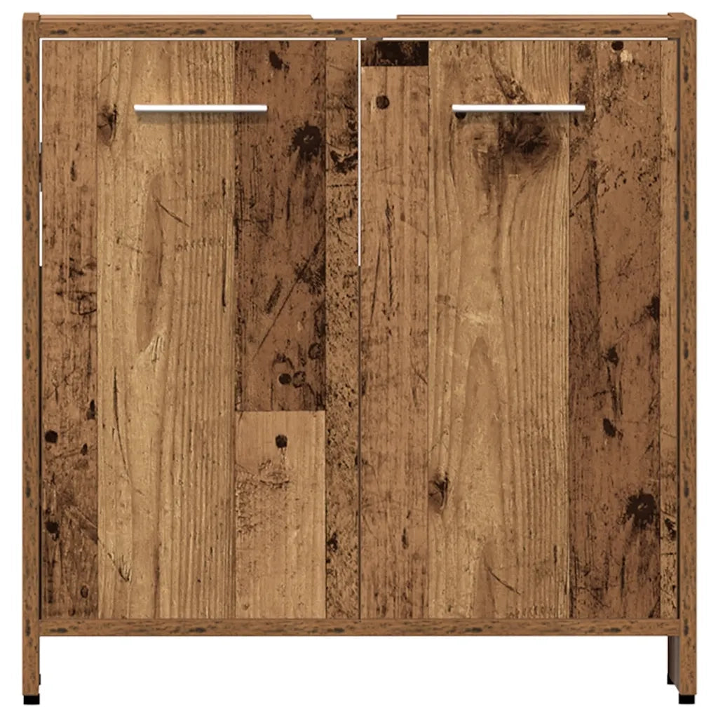 Set Mobili da Bagno | Armadio da bagno 4 pz Legno Antico in Legno Multistrato