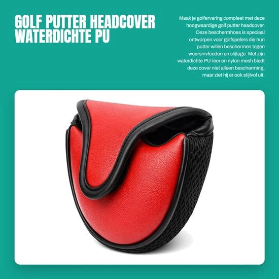 Copricapo per Putter Impermeabile - PU Pelle/Nastro in Nylon - Copricapo per Putter - Accessori di Protezione Sportiva - 11 x 13,5 cm - 100% Nuovo di Zecca