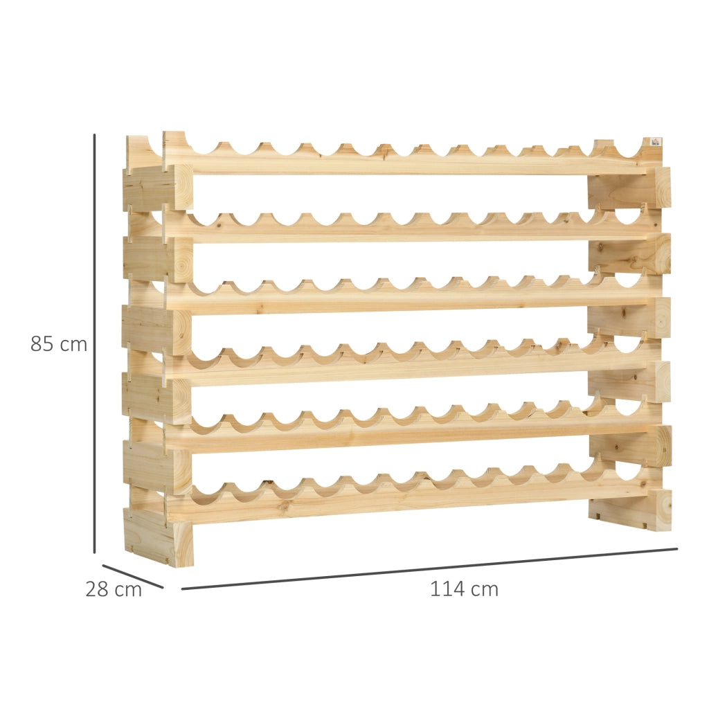 Cantinette 6 Livelli 72 Bottiglie Verticale ¨C zephmum ¨C 114x28x85 cm Legno Naturale