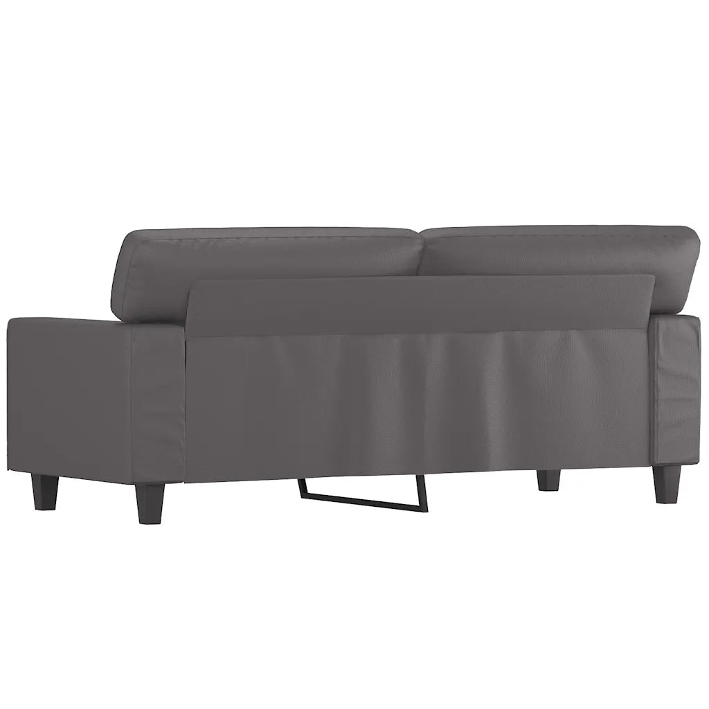 Divano | Divano da soggiorno | Sofa a 2 Posti Grigio 140 cm in Similpelle