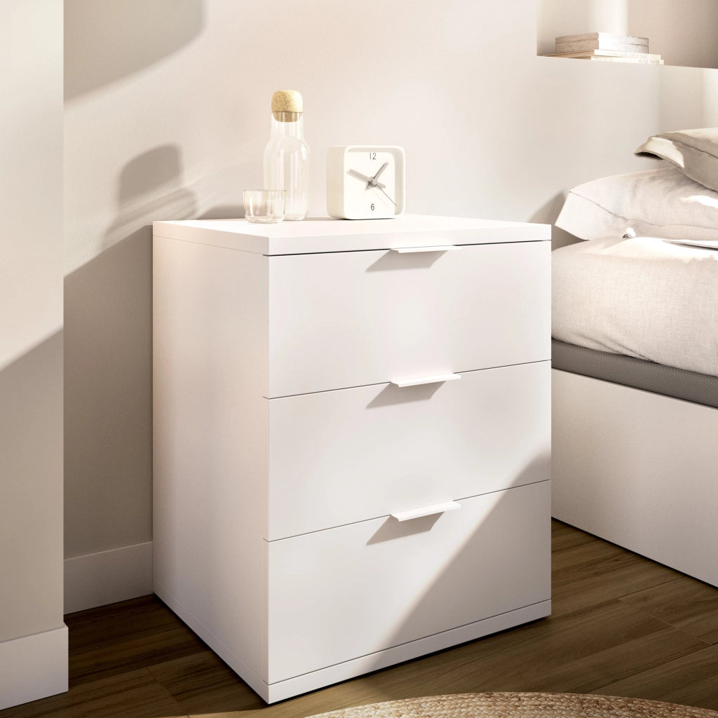 Blythe, Comodino un Ripiano, 34x42x57h cm Bianco