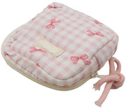 Borsa di emergenza per donne con tessuto imbottito - Borsa per le donne - Dimensioni 11x11x4,5 cm - Adatto per 8-12 assorbenti - Facile da portare - Tessuto lussuoso con decorazione a maglia - Borsa per le donne