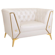 Poltrona imbottita bianca 104x72x75h