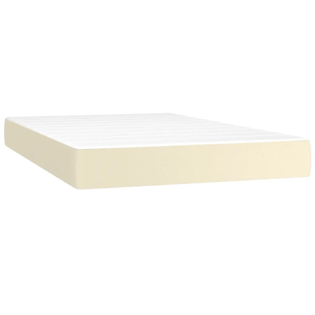 Giroletto a Molle con Materasso Crema 120x200 cm in Similpelle 3142835