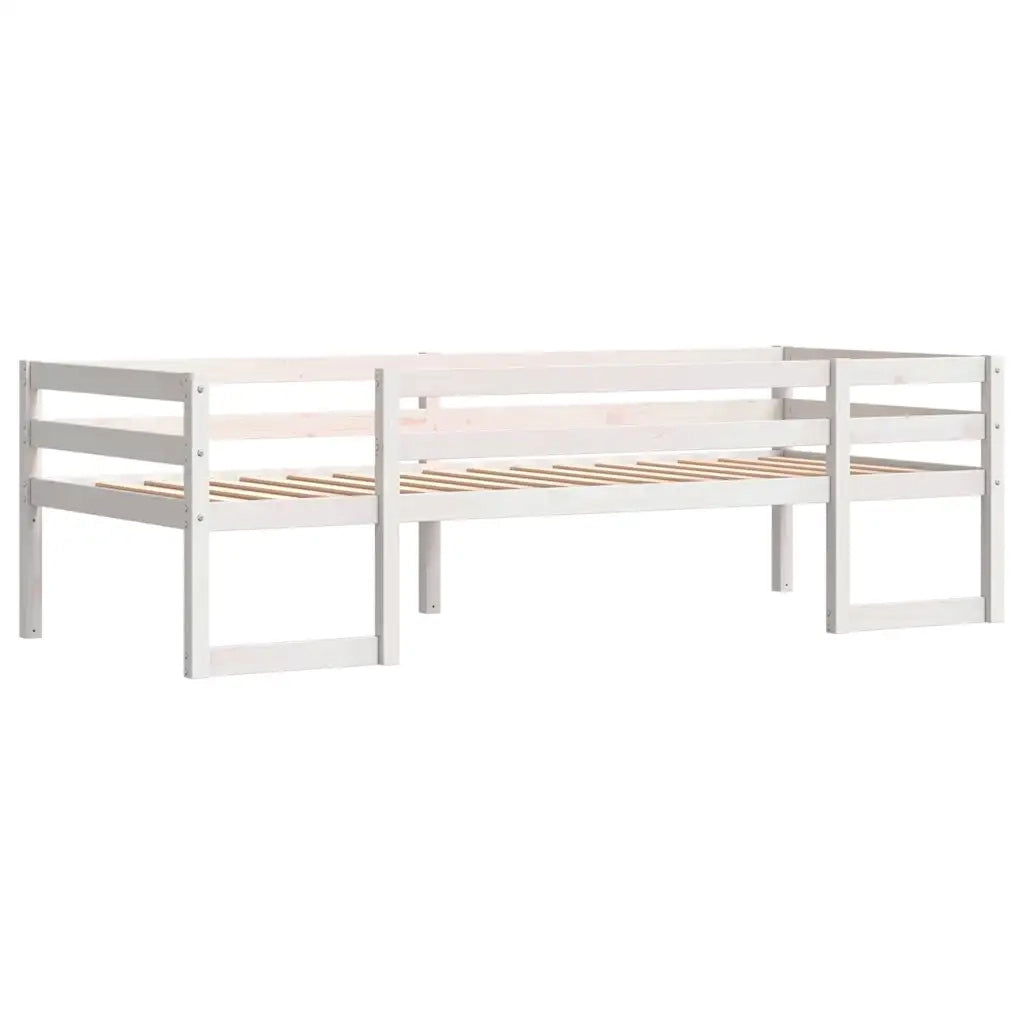 Giroletto per Bambini Bianco 90x190cm in Legno Massello di Pino