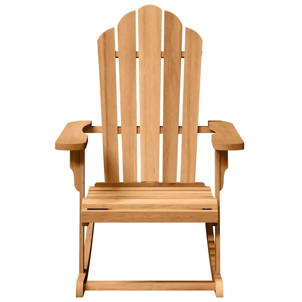Poltrona a dondolo Adirondack 2 pz Marrone 3255795