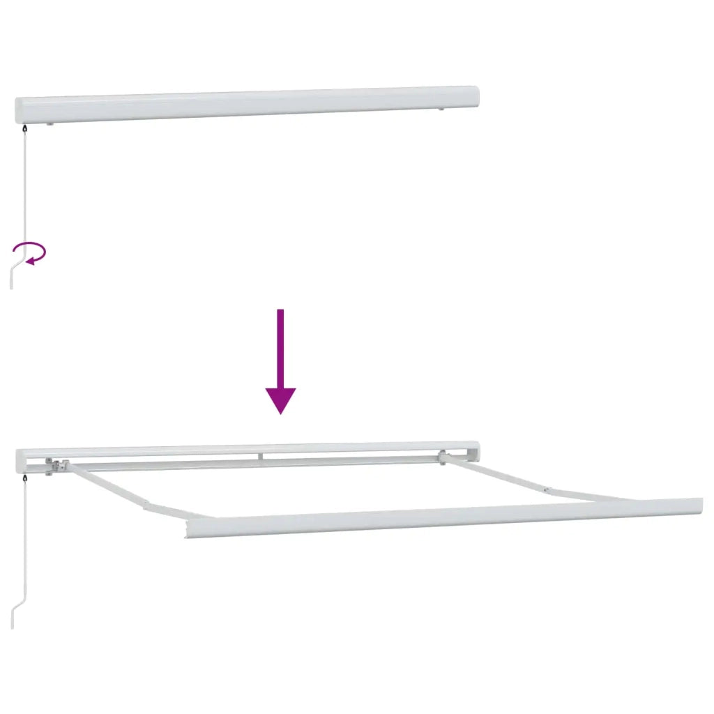 Tenda Retrattile Bianco 300 x 250 cm Tessuto e Metallo 3330081
