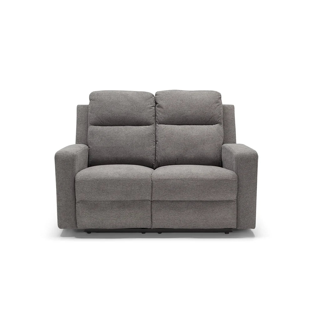 Divano reclinabile motorizzato Cesena a 2 posti reclinabili in maniera indipendente, massima imbottitura, design adatto per ambienti classici e moderni, colore Grigio