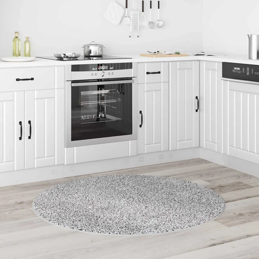 Tappeto Shaggy Antiscivolo Grigio 120 x 120 cm PP 4019781