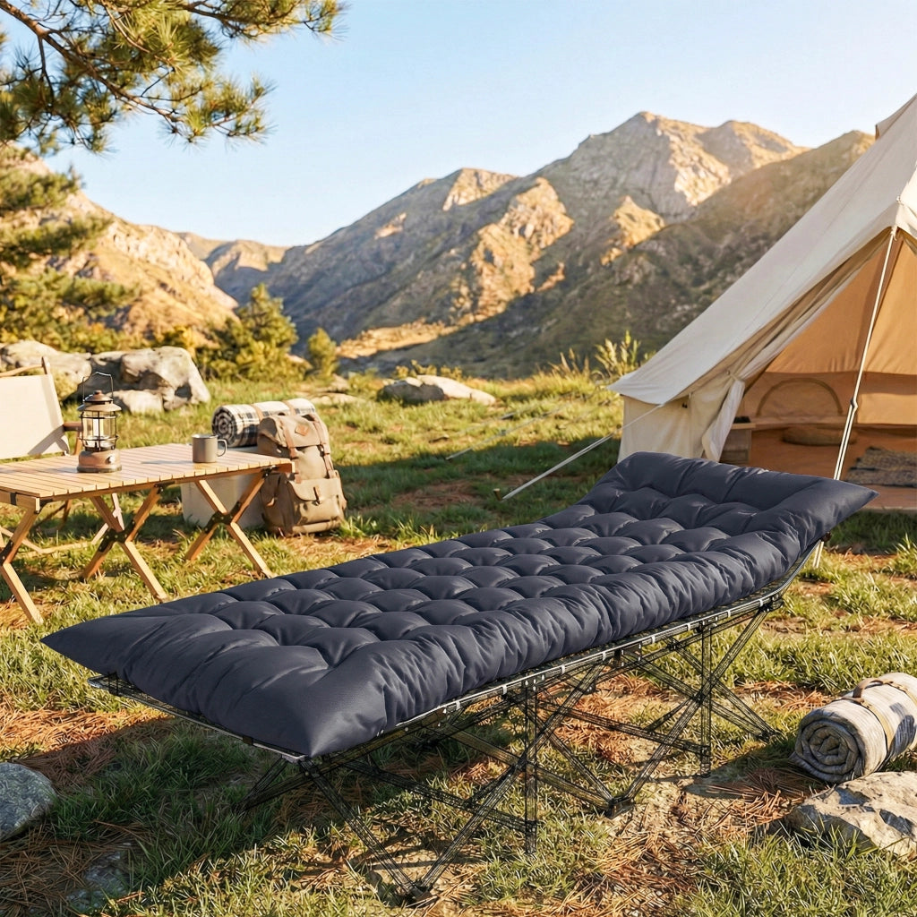 Letto da Campeggio Pieghevole ¨C Minimal ¨C Grigio Scuro