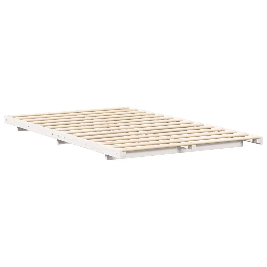 Struttura del letto-Giroletto-Rete del Letto Bianco 135 x 190 cm Pino massello 441060
