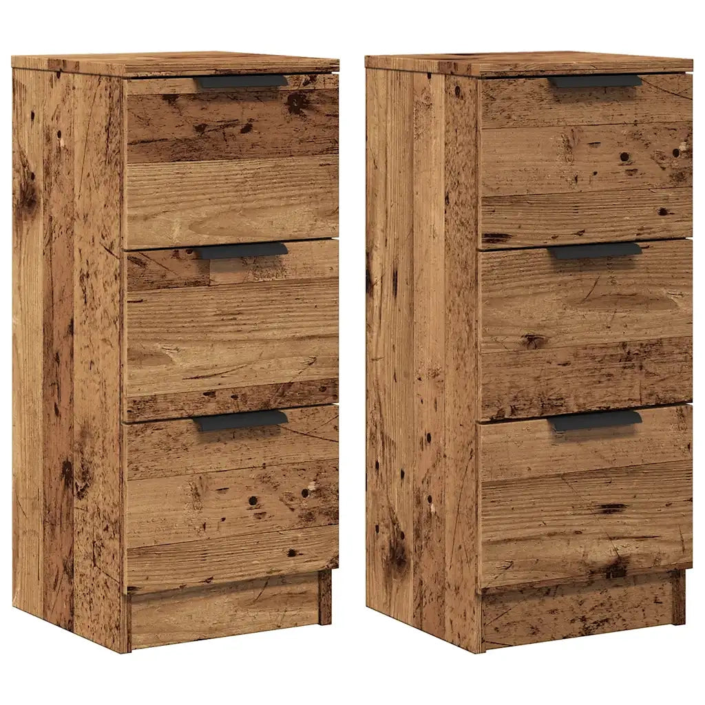 Credenze 2 pz Legno Antico 30x30x70 cm in Legno Multistrato 856956