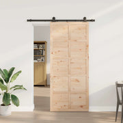 Porta scorrevole Naturale 80 x 208 cm Legno Massello di Pino 3445644