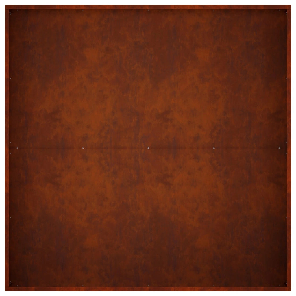 Vaso da giardino 2 pz Ruggine 100 x 100 x 20 cm Acciaio Corten 8005035