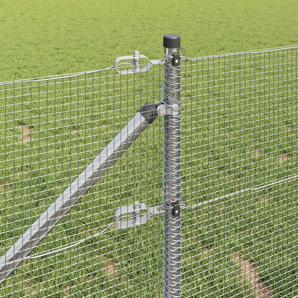 Palo della recinzione Argento 100 x 0,5 m (rete 12 x 12 mm)