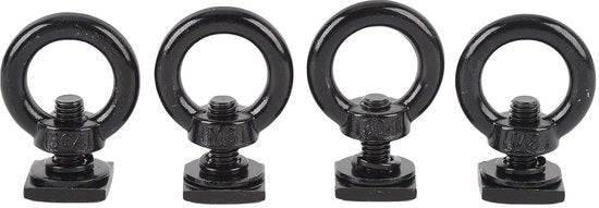 Fermo Tracce in Acciaio Inossidabile - 4 pezzi di Clip di Fermo Tracce - Bottone a Slitta M8 - Anello di Fermo - Corda di Bungee - Duraturo e Resistente - Fermo Tracce in Acciaio