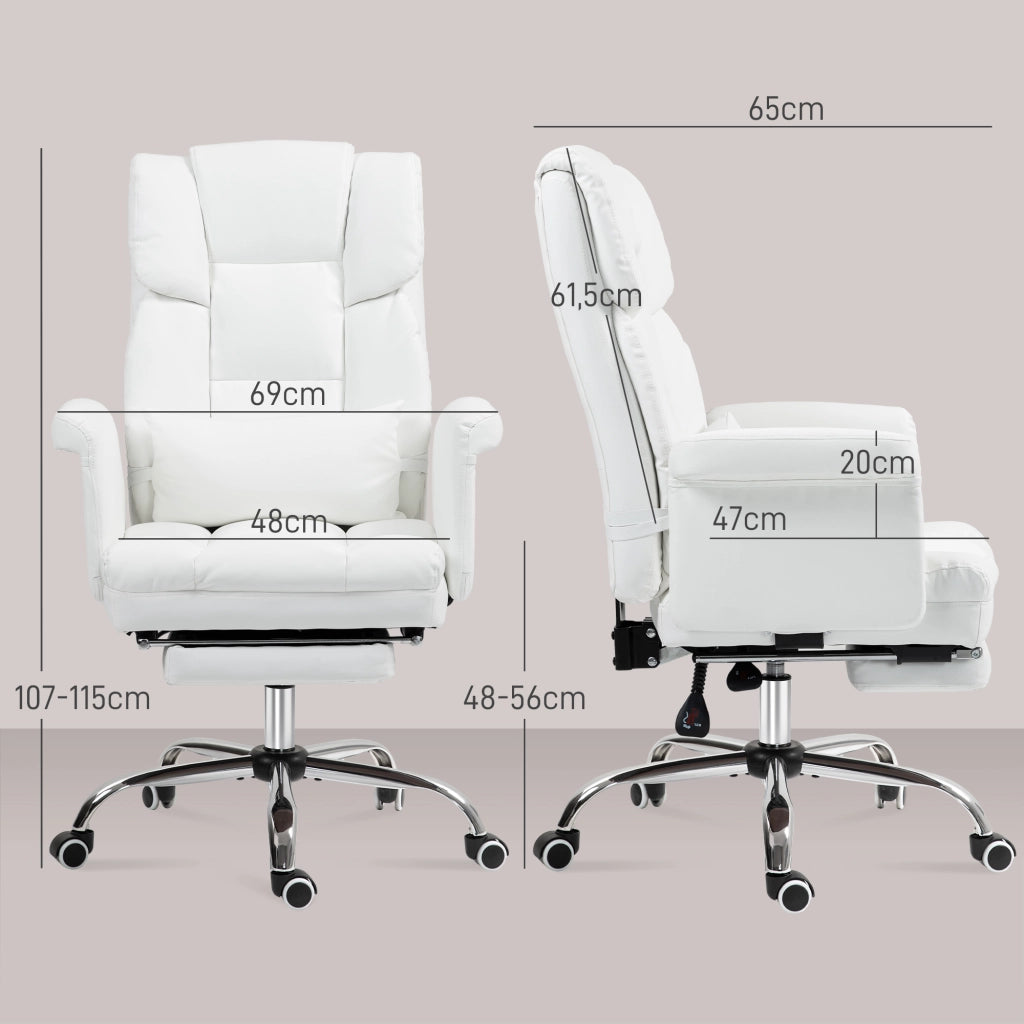 Sedia da ufficio ergonomica ¨C Minimal ¨C bianco, altezza regolabile 48-56 cm