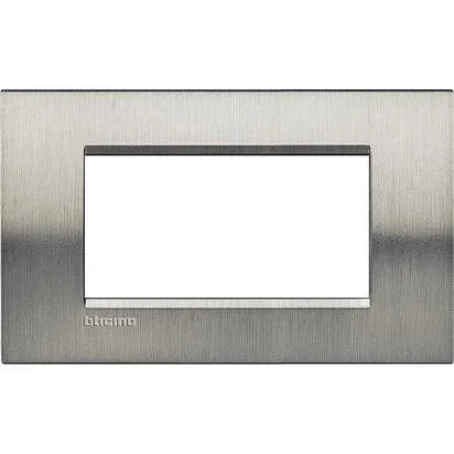 Living Light - Placca 4P Acciaio spazzolato - LNA4804ACS