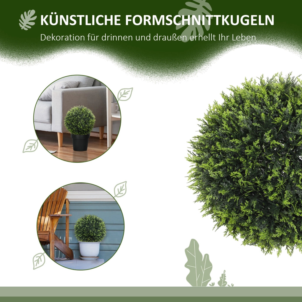 Piante Artificiali Set 2 Pezzi ¨C zephmum ¨C Verde 45 cm