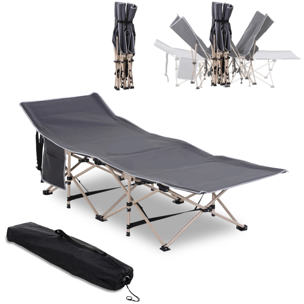 Letto da campeggio pieghevole ¨C Zephmum ¨C Grigio 190x68x52 cm