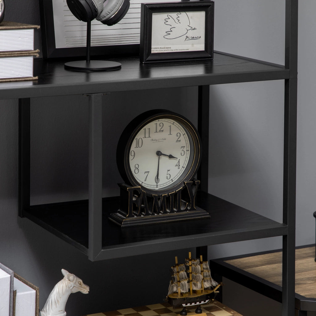 Libreria scaffale 7 livelli in metallo stile industriale ¨C Minimal ¨C 83x34x180 cm nero
