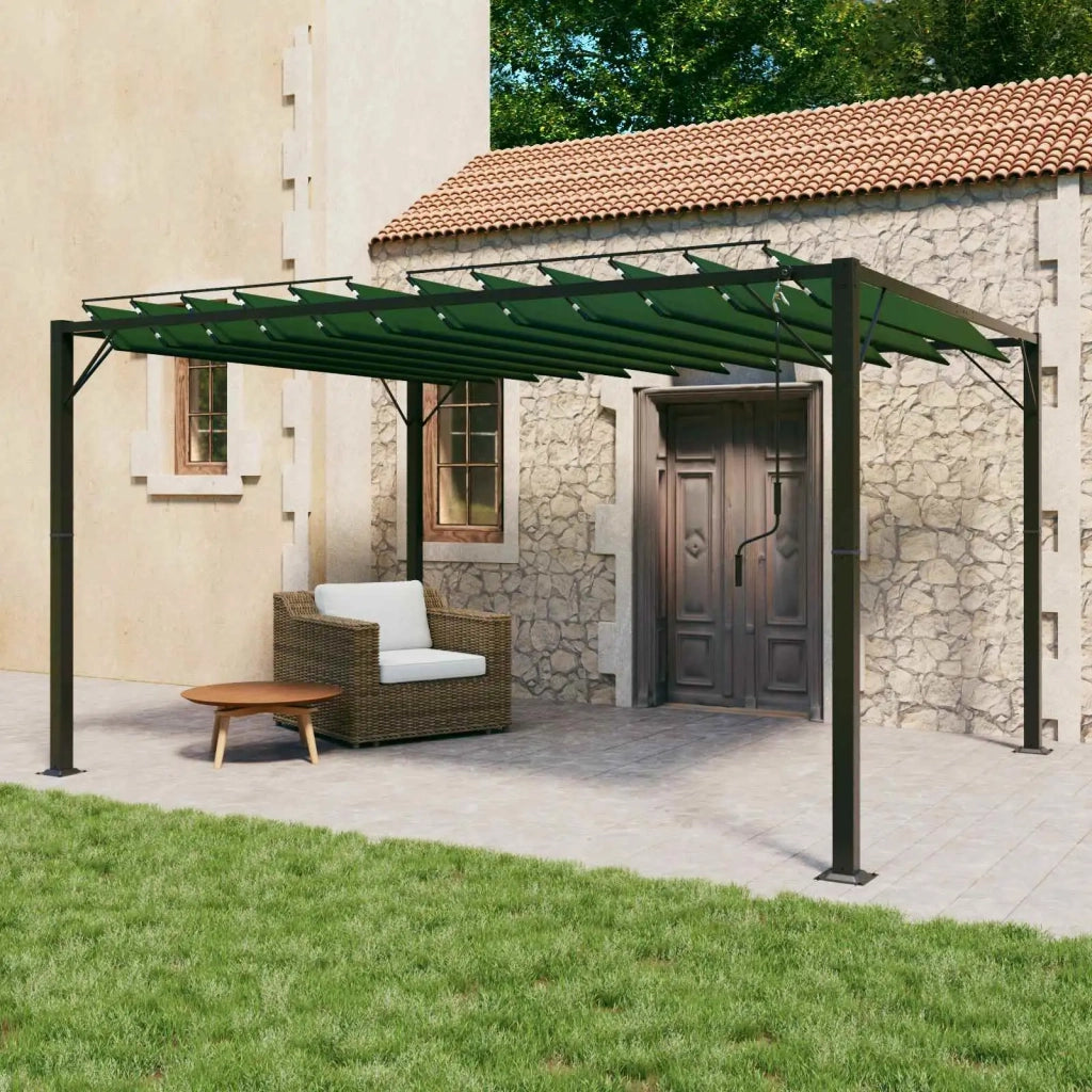 Gazebo con tetto ventilato Verde 3 x 4 x 2,14 m 42030525