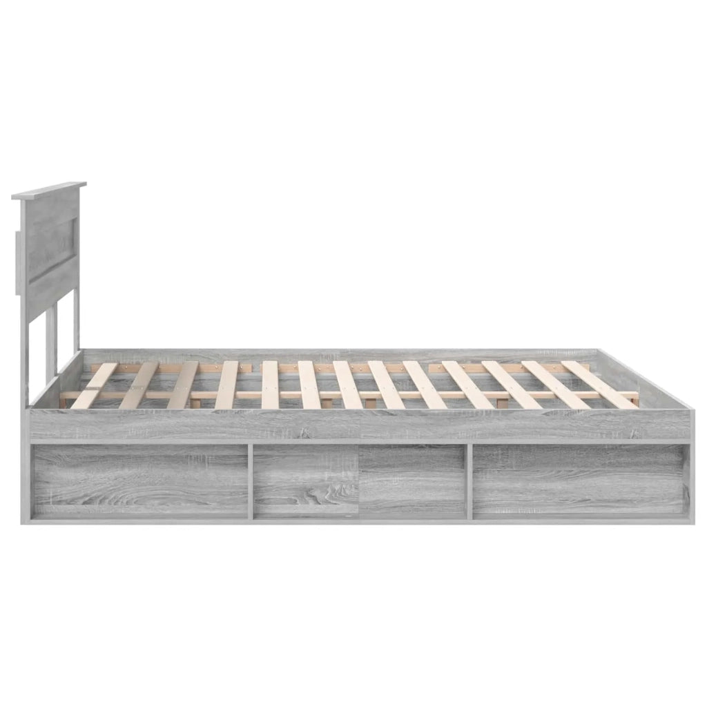 Struttura del letto Grigio Sonoma 200 x 200 cm Pino massello 3409724