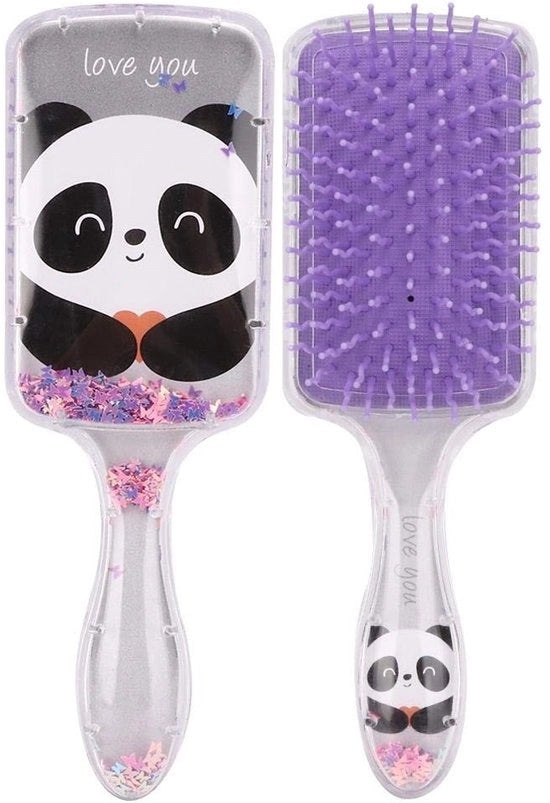 Spazzola per capelli per bambini con tema cartoon - pailletten - leggera - durata - resina ecologica - pettine