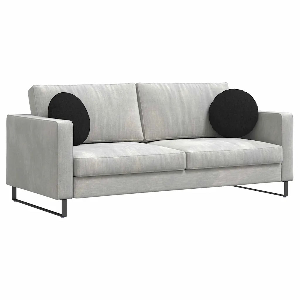 Cuscini per Seduta 2 pcs Nero Ø40 x 13 cm Tessuto 42014122