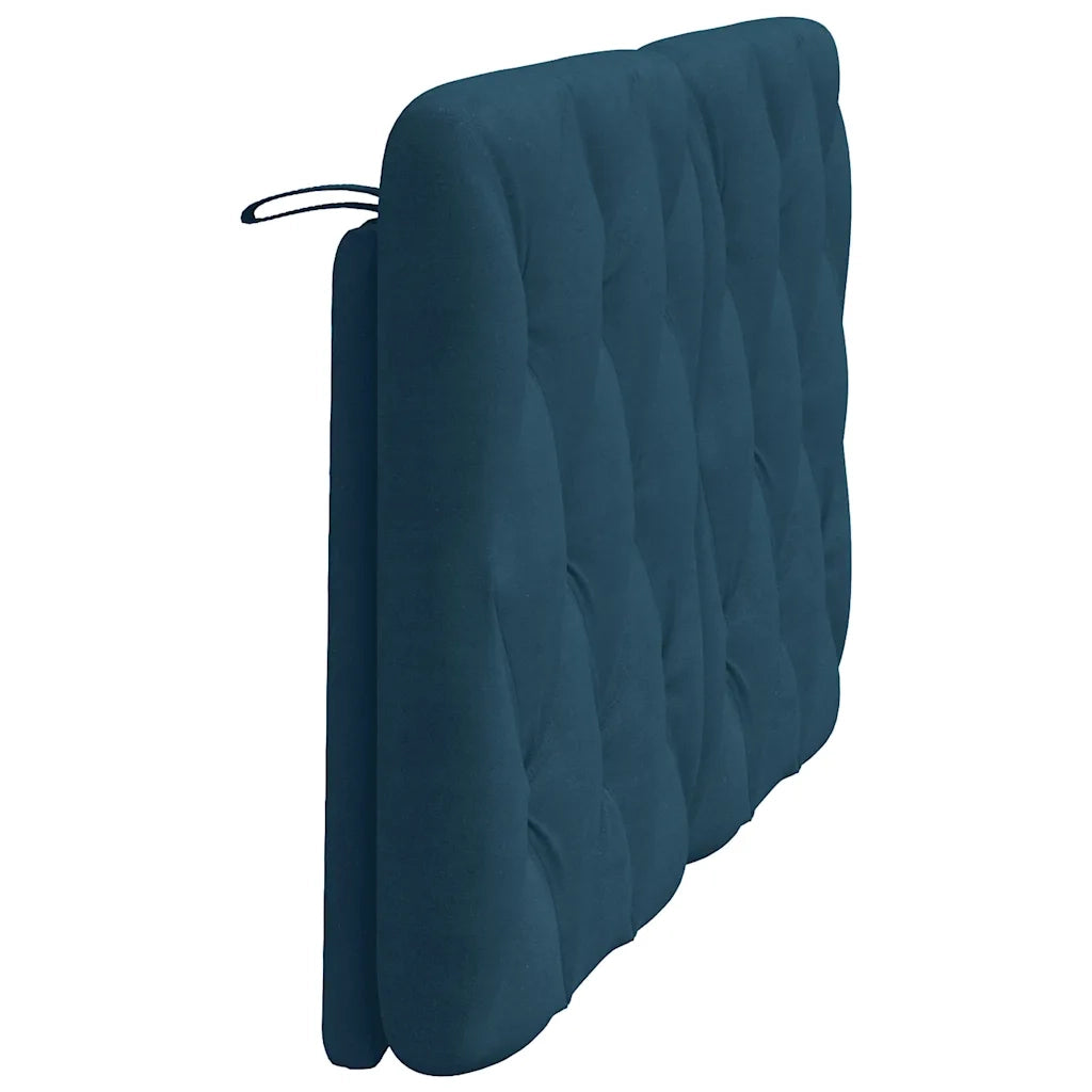 Cuscino Testiera-Cuscino per Testiera Blu 120 cm in Velluto