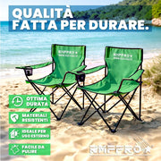 RMF PRO SET 4 SEDIE DA CAMPEGGIO VERDE