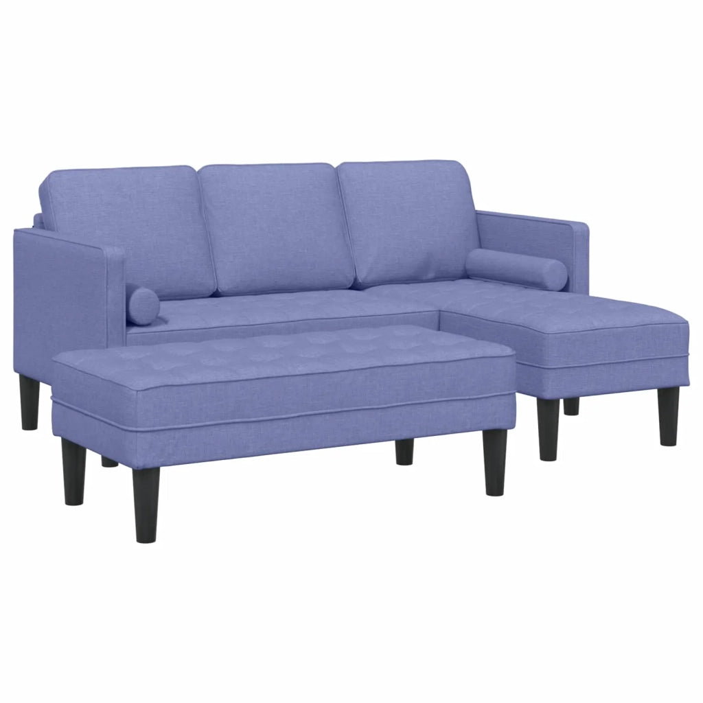 Set di divani con cuscino 2 pcs Blu jeans Poliestere 3329262