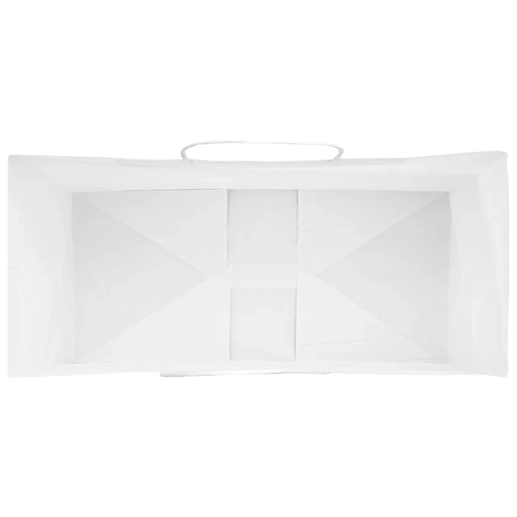 Sacchetti di Carta 50 pz con Manici Bianchi 26x12x35 cm 4101604