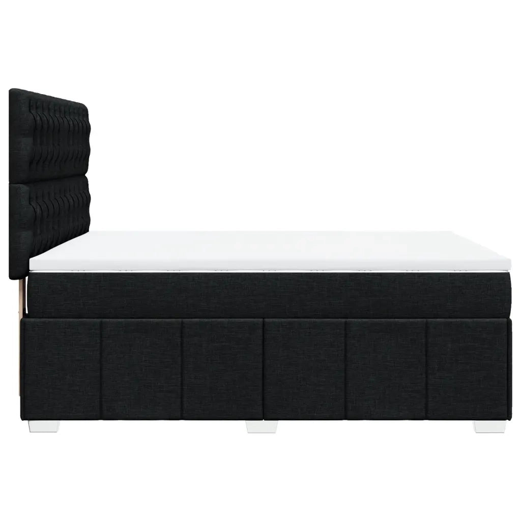 Giroletto a Molle con Materasso Nero 160x200 cm in Tessuto 3291728
