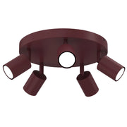 Lampada da soffitto Fun 5xGU10 bordo acciaio