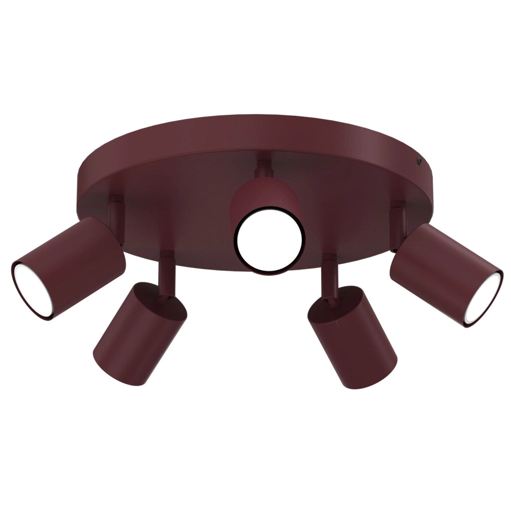 Lampada da soffitto Fun 5xGU10 bordo acciaio